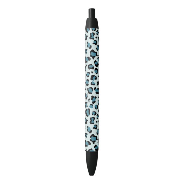 Stylo Noir Empreinte de léopard, Spots de léopard, Leopard bl (devant Vertical)