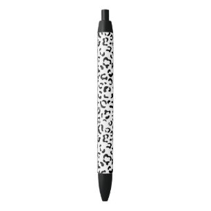 Stylo Noir Empreinte de léopard, Zones Léopard, Noir Et Blanc
