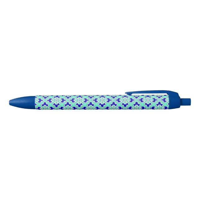 Stylo Noir Empreinte florale kimono, cobalt et aqua (Haut)