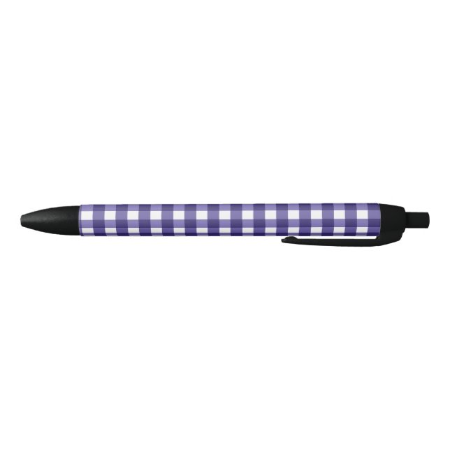 Stylo Noir En vichy bleu marine (Bas)