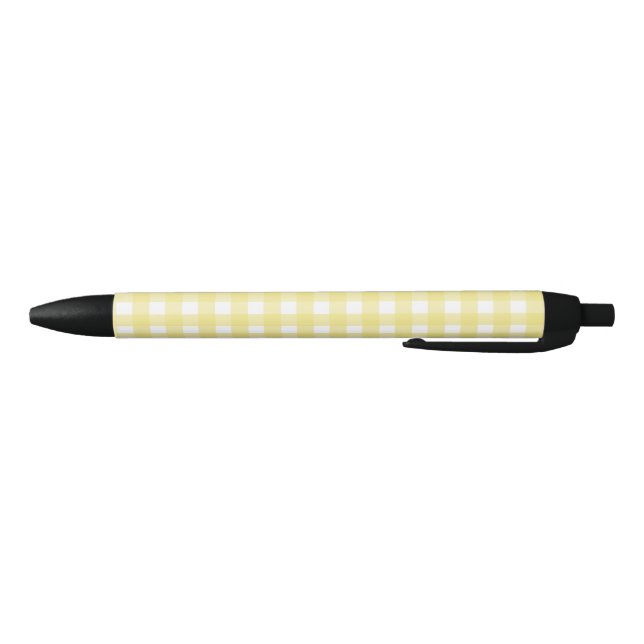 Stylo Noir En vichy jaune pâle et blanc (Bas)