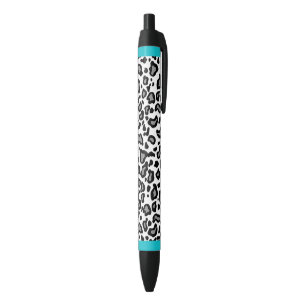 Stylo Noir Encre Empreinte de léopard rétro