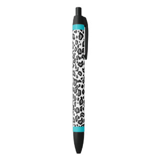 Stylo Noir Encre Empreinte de léopard rétro