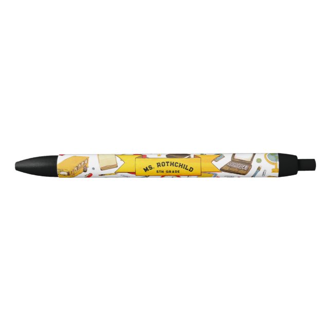 Stylo Noir Enseignant d'école primaire (Devant)