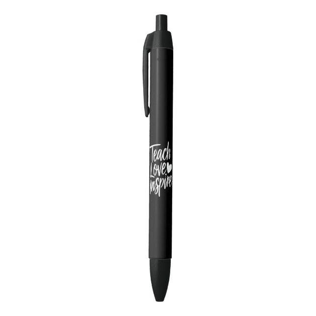 Stylo Noir Enseigner l'amour Inspirer le cadeau de jour de l' (Haut (Vertical))