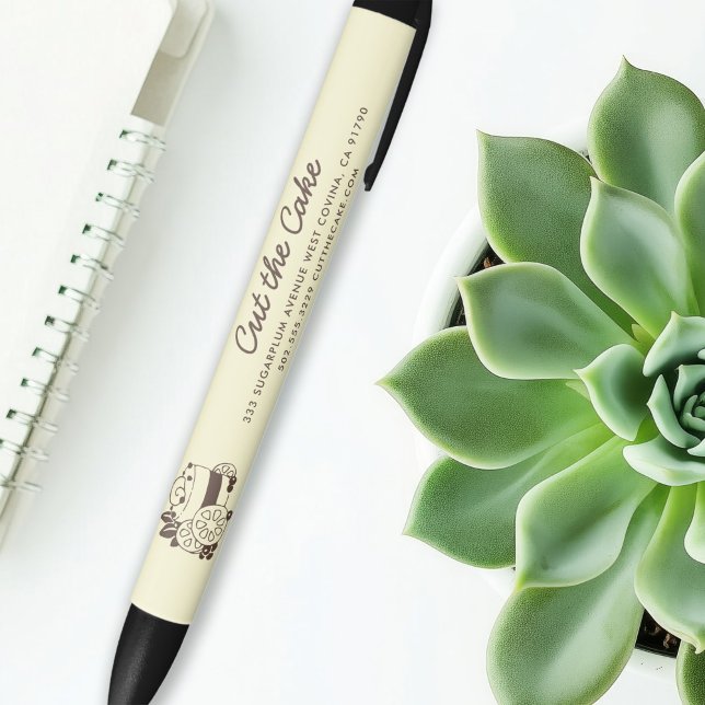 Stylo Noir Entreprise de Boulangerie Logo de Gâteau (Créateur téléchargé)