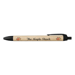 Stylo Noir Entreprise de sirop d'érable personnalisé