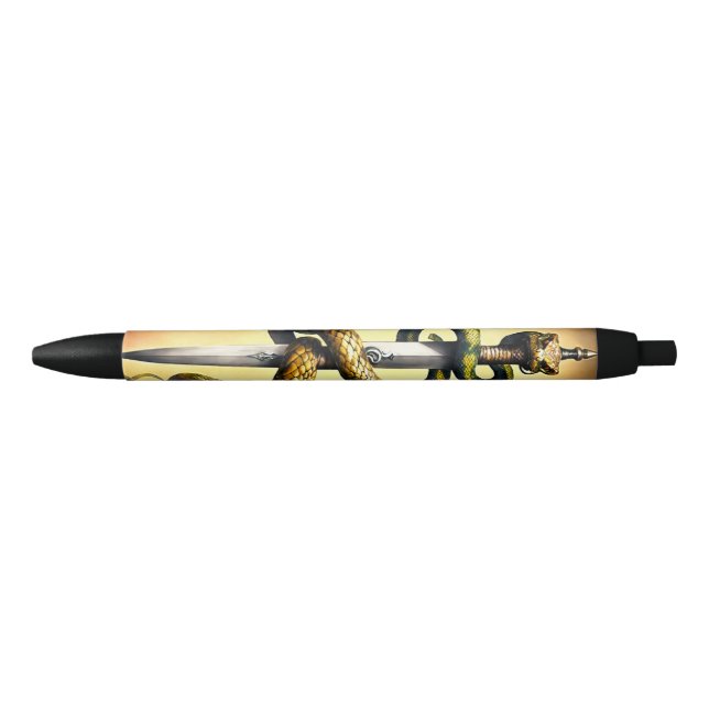 Stylo Noir Épée de serpent (Devant)