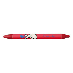 Stylo Noir Équipe cycliste School Korean Kpop Red Blue Hand H