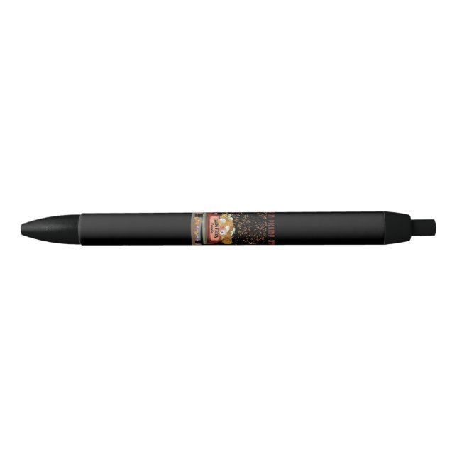 Stylo Noir Équipe de prélèvement citrouille (Devant)