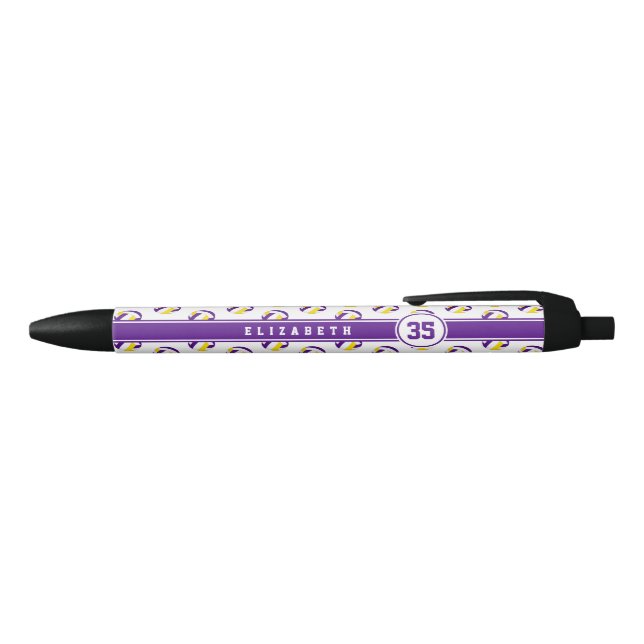 Stylo Noir équipe de volley-ball en or violet esprit filles g (Haut)