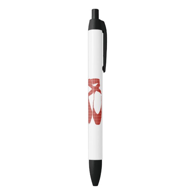 Stylo Noir Équipe Pointe Ballet Rouge Tartan (Bas (Vertical))