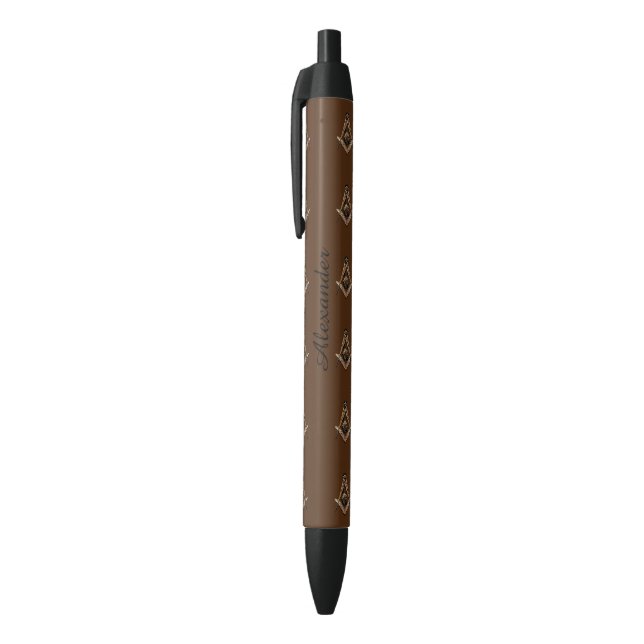 Stylo Noir Esprit maçonnique (or) (Haut (Vertical))