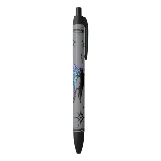 Stylo Noir Étoile de chat cosmique (Bas (Vertical))