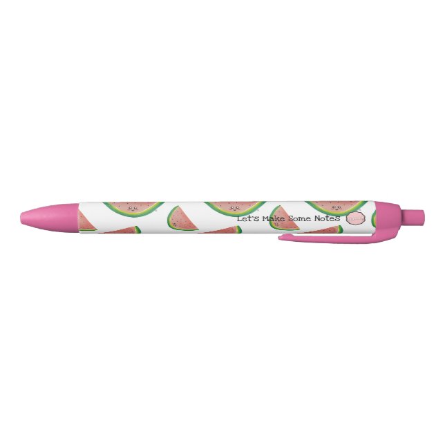 Stylo Noir Faisons quelques notes, Kawaii Watermelon Pen (Bas)