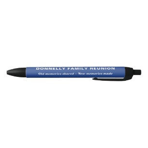 Stylo Noir Famille Retrouvailles Souvenir Keepsaké Cadeau