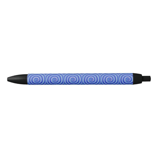 Stylo Noir Fancy Blue Spiral (Devant)