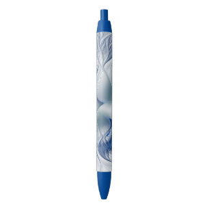 Stylo Noir Fantaisie dynamique Abstrait Tons bleus Art fracta