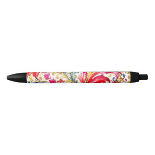 Stylo Noir Fantastique design florentin Feuilles