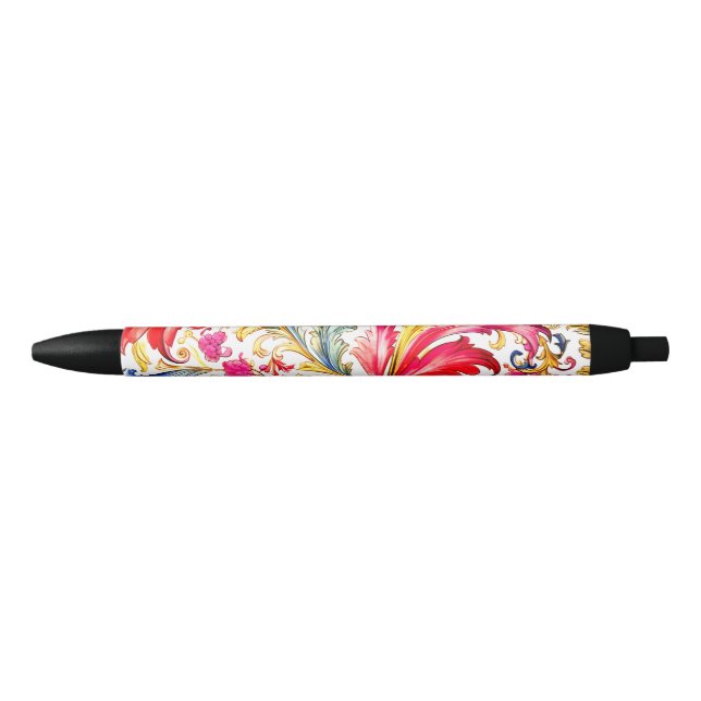 Stylo Noir Fantastique design florentin Feuilles (Devant)