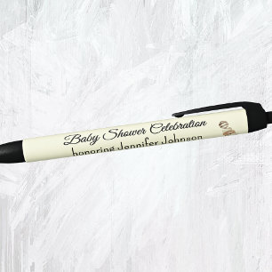 Stylo Noir Faveurs de fête de bébé boho genre neutre encre no