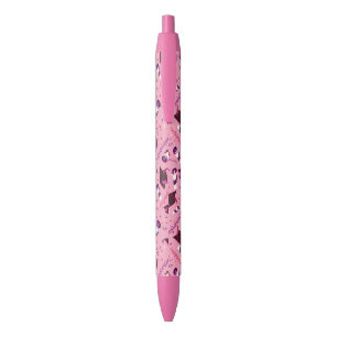Stylo Noir Félicitations à l'obtention du diplôme rose