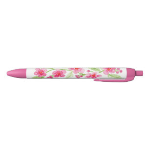 Stylo Noir Fête de mariage bébé SHOWER Fleurs de cerisier aqu