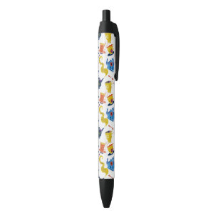 Stylo Noir Fête de thé Whimsical d'hiver Vintage