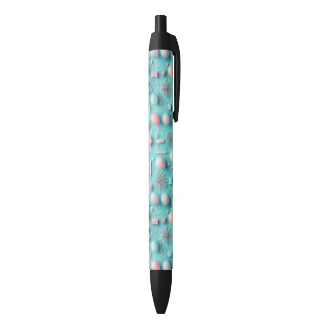 Stylo Noir Fête en bleu (Bas (Vertical))