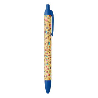 Stylo Noir Fête en jaune