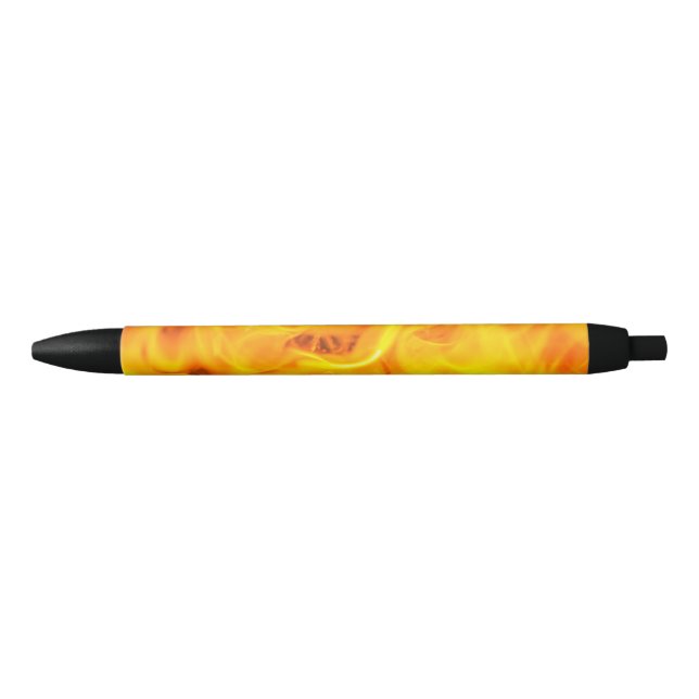 Stylo Noir Feu et flammes (Devant)