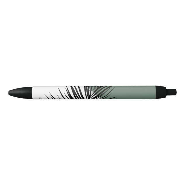 Stylo Noir Feuille de palme (Devant)
