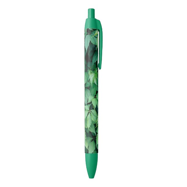 Stylo Noir Feuilles de raisins verts (Bas (Vertical))