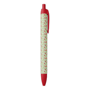 Stylo Noir Feuilles et coccinelles