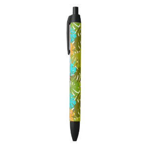 Stylo Noir Feuilles Monstera