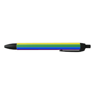 Stylo Noir Fierté arc-en-ciel