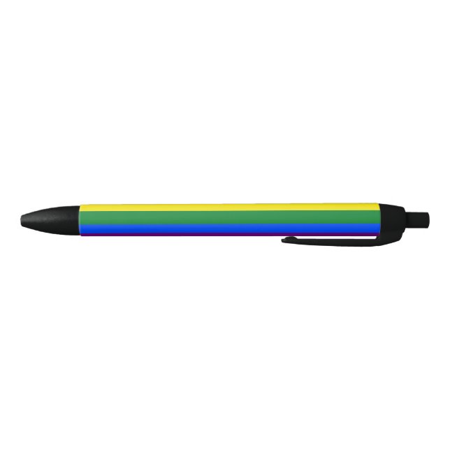 Stylo Noir Fierté arc-en-ciel (Bas)