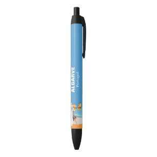 Stylo Noir Fille de la plage d'Algarve voyage style vintage