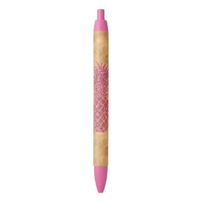 Stylo Noir Fille Parties scintillant rose Tropical Ananas Gol (devant Vertical)