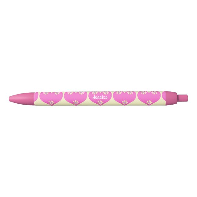 Stylo Noir Fille personnalisée (Devant)