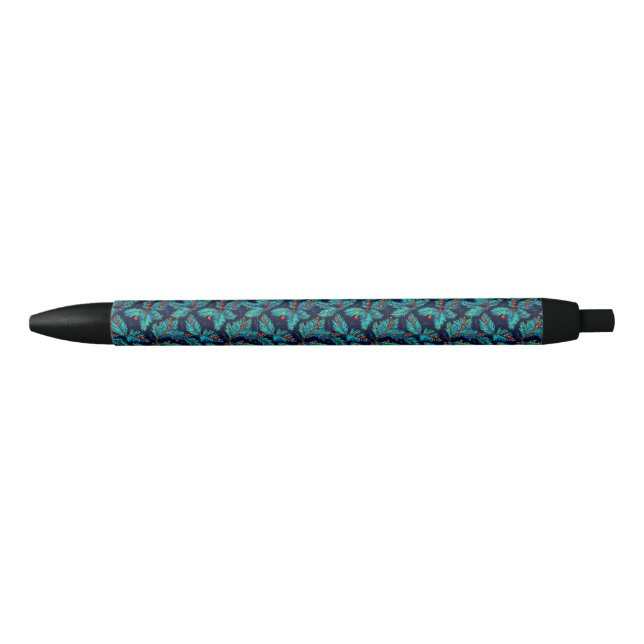 Stylo Noir Fir de Noël Motif-82397 (Devant)