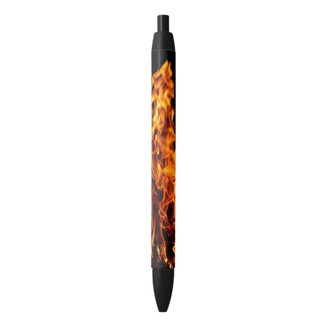Stylo Noir Flamme orange (devant Vertical)
