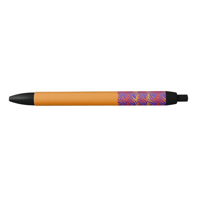 Stylo Noir Flammes bleues (Devant)