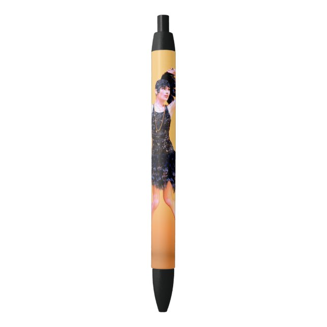 Stylo Noir Flapper Dancing Vintage (devant Vertical)