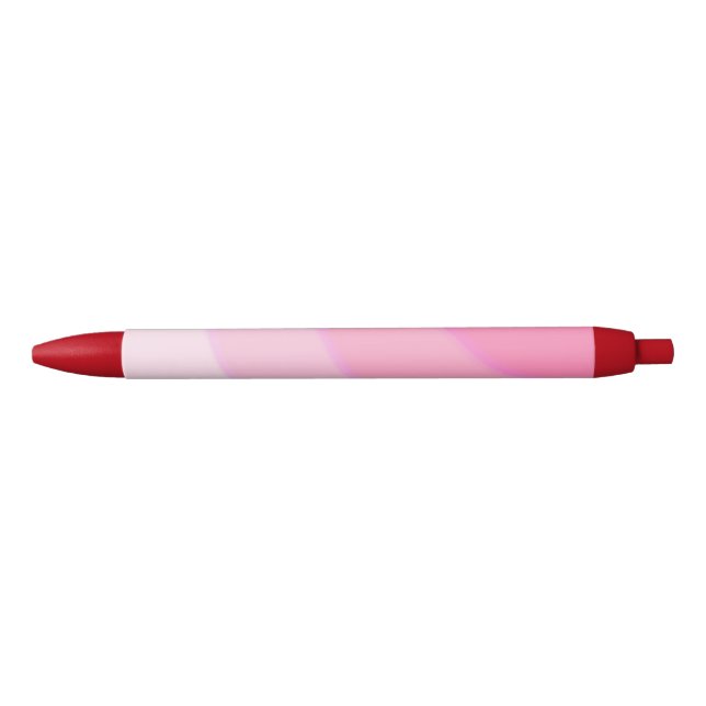 Stylo Noir Flèches circulaires roses ombre (Devant)