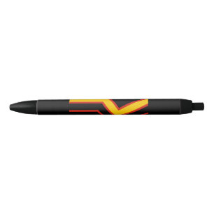 Stylo Noir Flèches de drapeau de fierté en caoutchouc de Slip