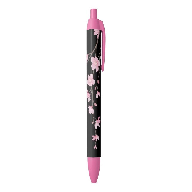Stylo Noir Fleur de cerisiers - Noir (Bas (Vertical))