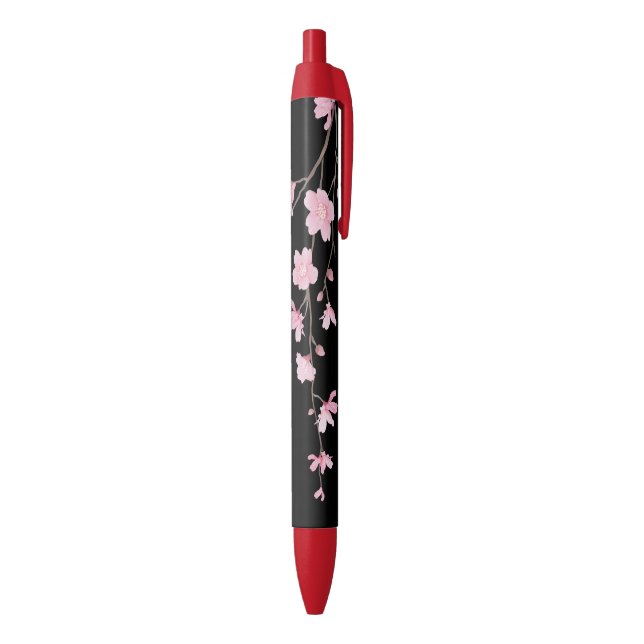 Stylo Noir Fleur de cerisiers - Noir (Bas (Vertical))