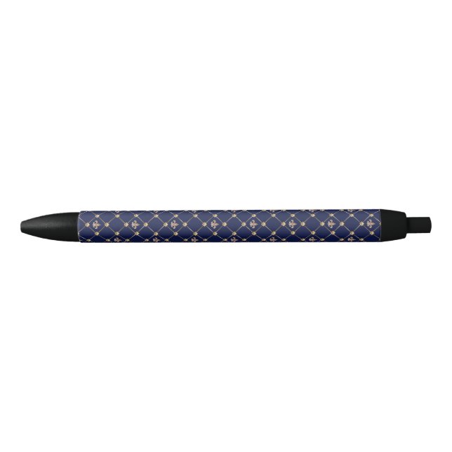 Stylo Noir Fleur de Lis (Devant)