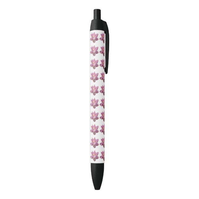 Stylo Noir Fleur de lotus rose IV (Bas (Vertical))